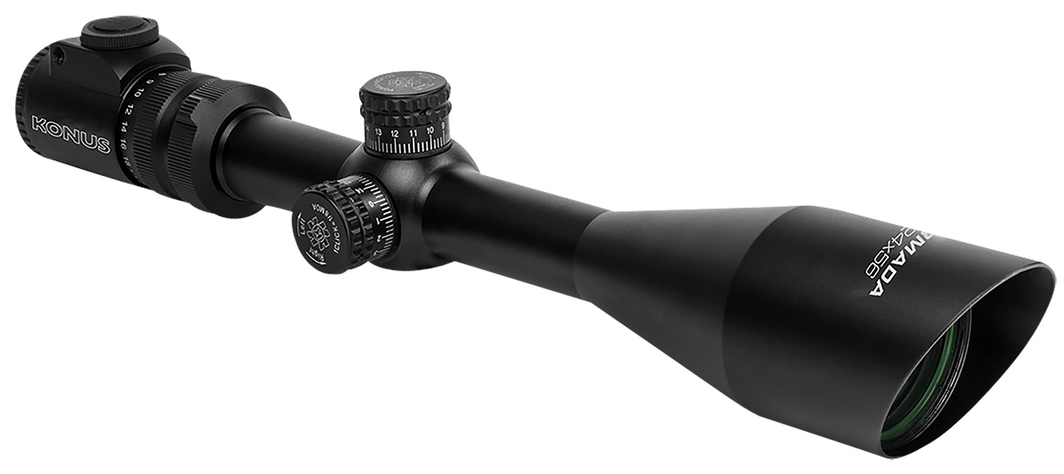 Konus Armada Rifle Scope 6x-24x56mm 30mm SFP Fine Crosshair W/center Dot Reticle - Black