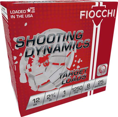Fiocchi 12ga 2.75" 1oz #8 1250fps 250rd Case Lot