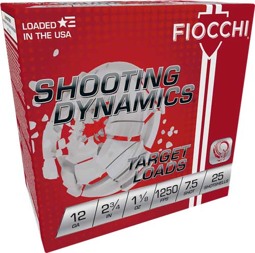 Fiocchi 12ga 2.75" 1-1/8oz #7.5 1250fps 250rd Case Lot